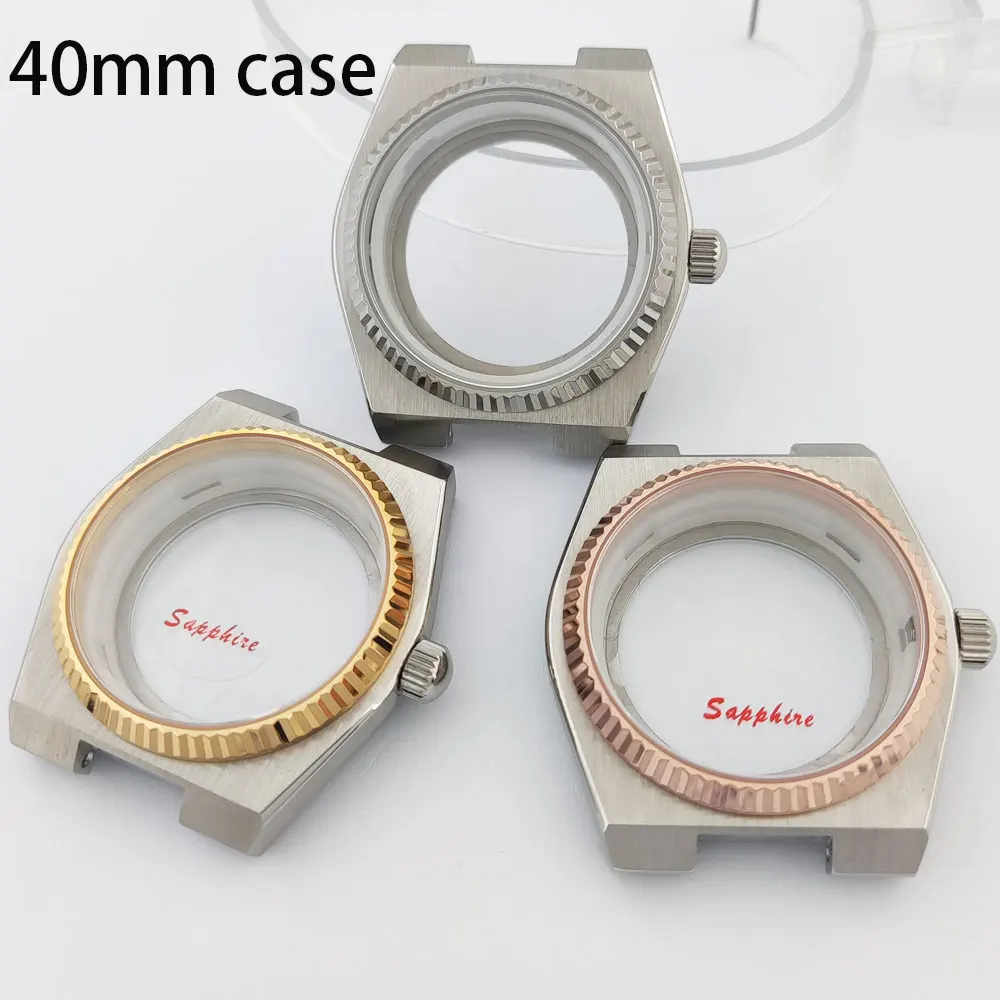 

Корпус NH35/NH36, корпус часов 40 мм, сапфировое стекло, нержавеющая сталь, серебряный корпус и ремешок, подходит для часов с механизмом NH35NH36, аксессуары