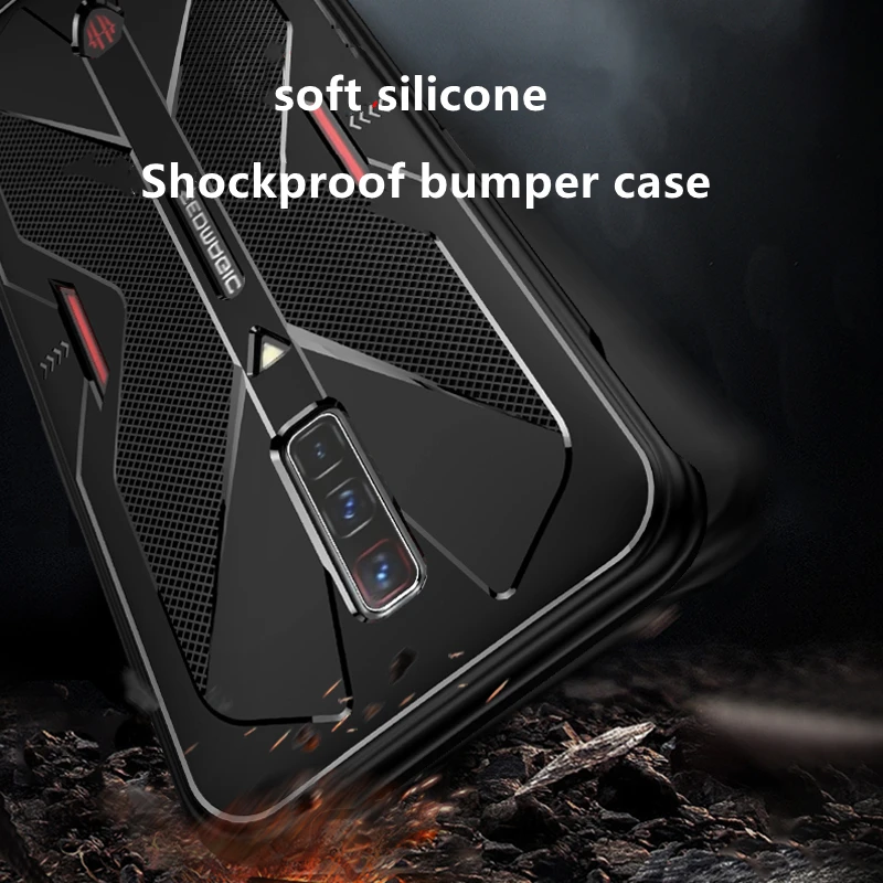 For Red Magic 6R 6S Pro Case Cooling Gaming Phone Cover For NUBIA REDMAGIC 7 6 Pro 5G 5S Funda Soft Silicone Shockproof Bumper