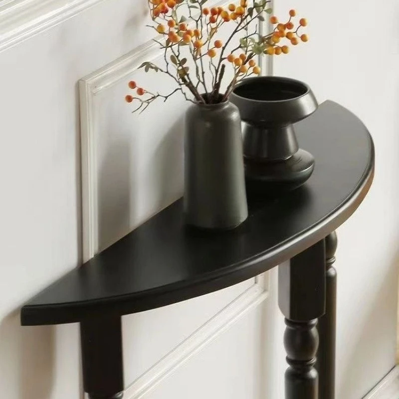 

Entry porch table Solid wood table Semicircular corridor Display stand Home living room