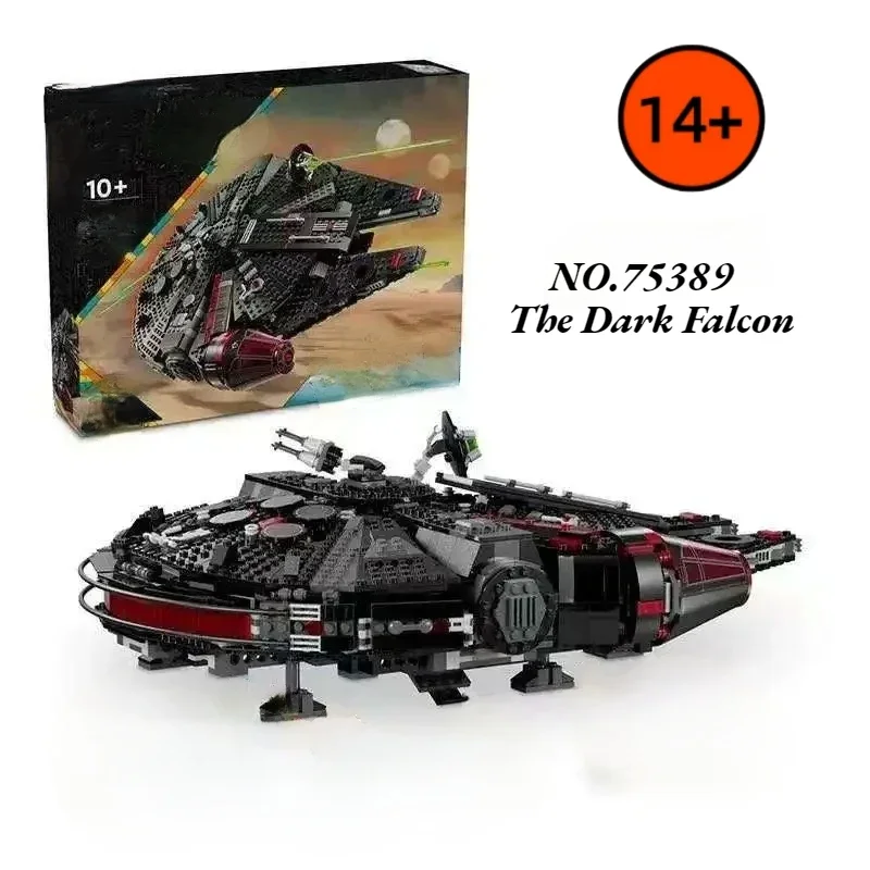 

NEW FIT 75389 Star Battle Falcon Millennium Dark Spaceship Building Block Model Bricks Toys for Boys Christmas Birthday Gifts