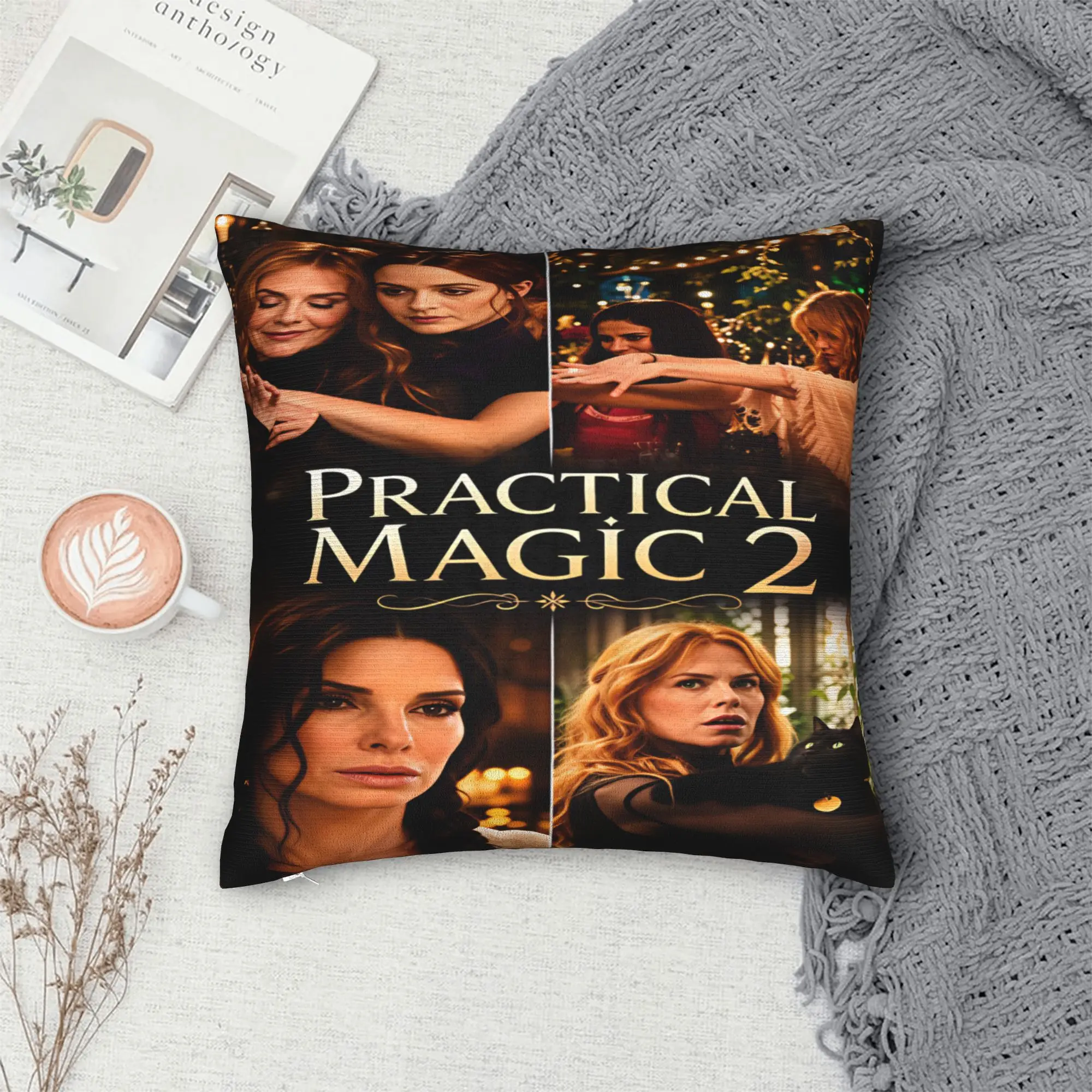 Practical-Magics Pillow Cover  Funny Pillow Case For Sofa Bedroom Home Decor Soft Pillowcases Gift