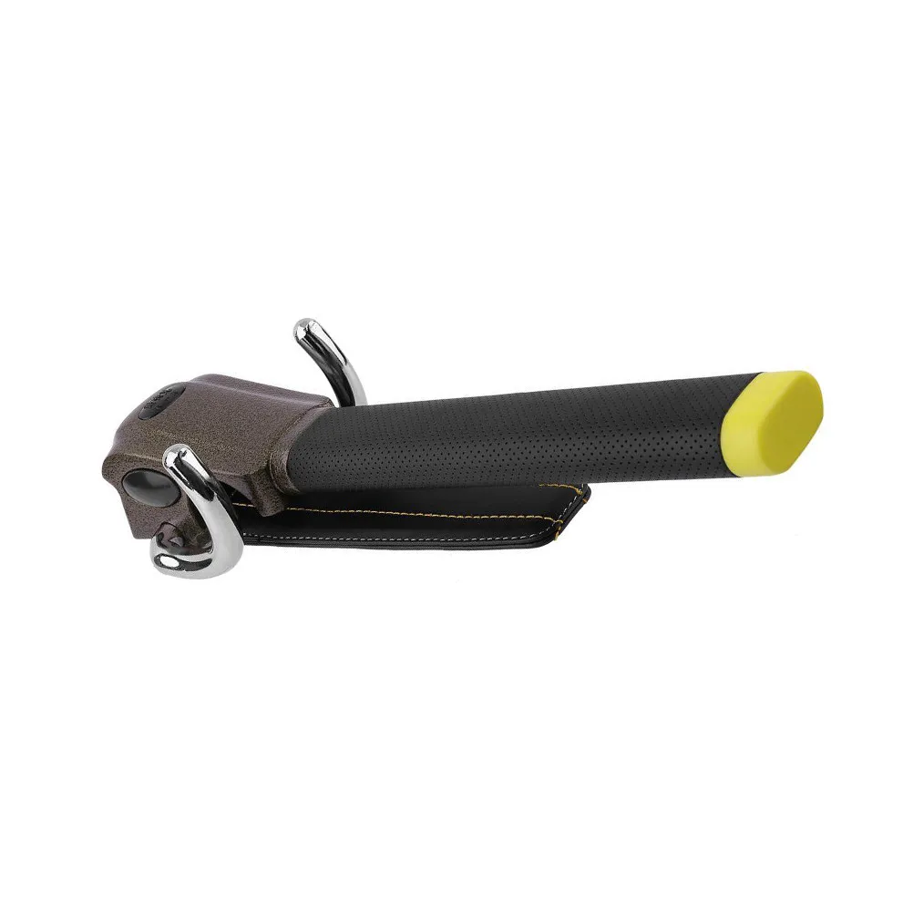 Black Foldable Aluminum Alloy Steering Wheel Lock Adjustable Airbag Apron Car Anti-Theft Lock Security Protection for Auto
