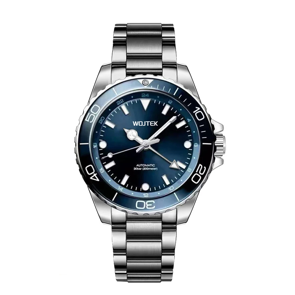 Steel Band Men Classic Mechanical Watch, Business Commuter Waterproof Diving Style Wristwatch For Wholesale