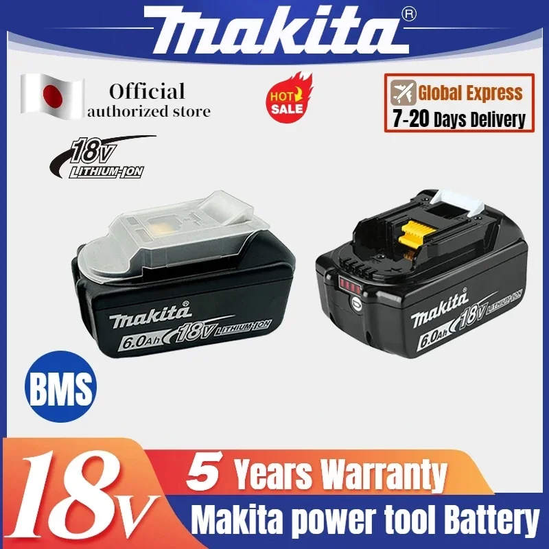 

3C certified 18V Makita 6Ah battery for replacing 18V Makita Power Tools BL1830B BL1850B BL1860B BL1815 lithium battery