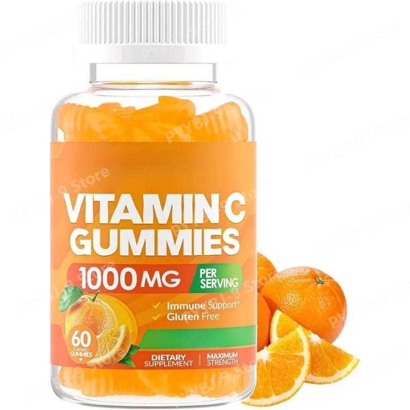 

Жевательные витаминные конфеты с витамином С 1000 мг и цинком для поддержки иммунитета, натуральный апельсиновый вкус, без глютена, 60 конфет