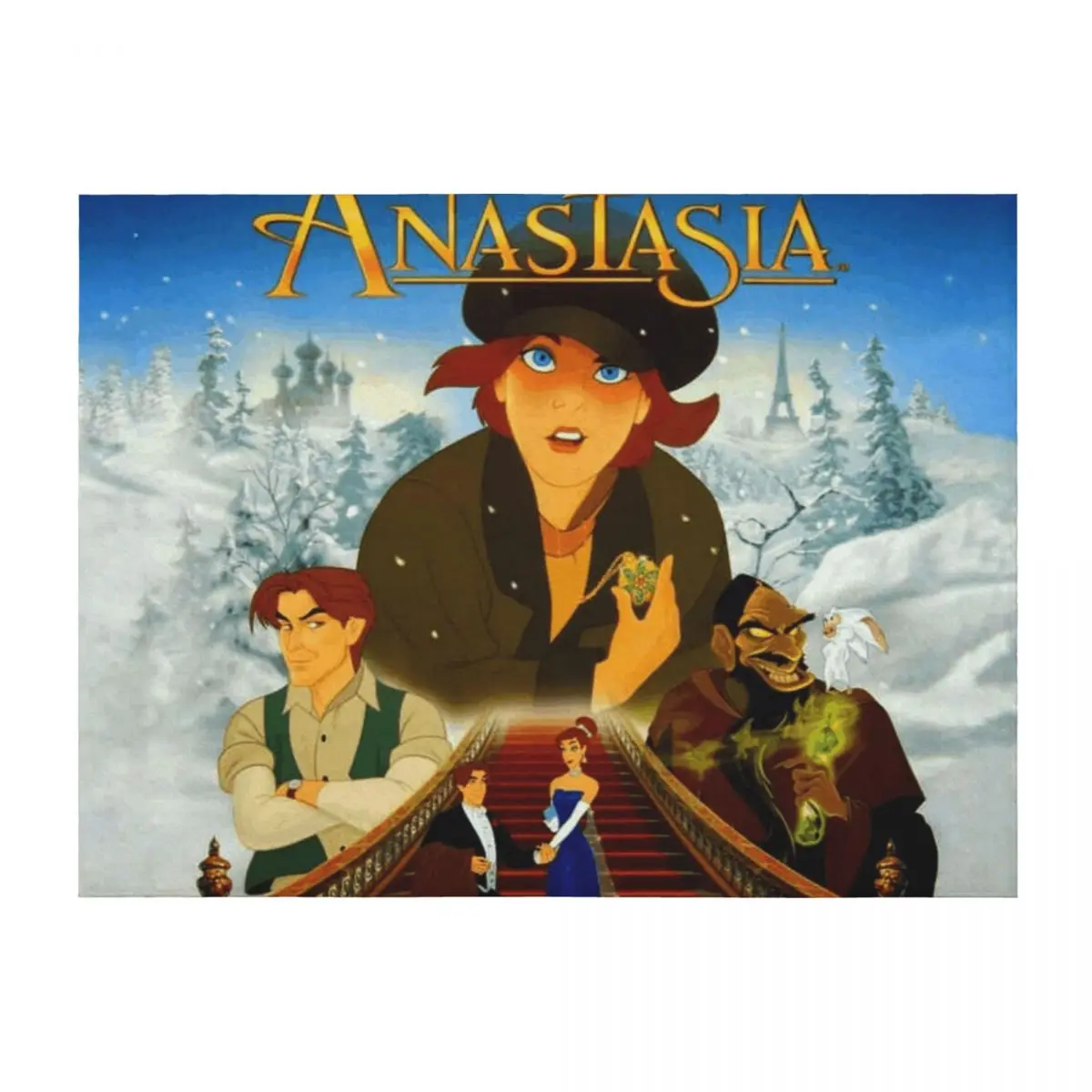 

Anastasia Classic Poster Throw Blanket Flannels Decorative Sofa Heavy Winter beds Blankets