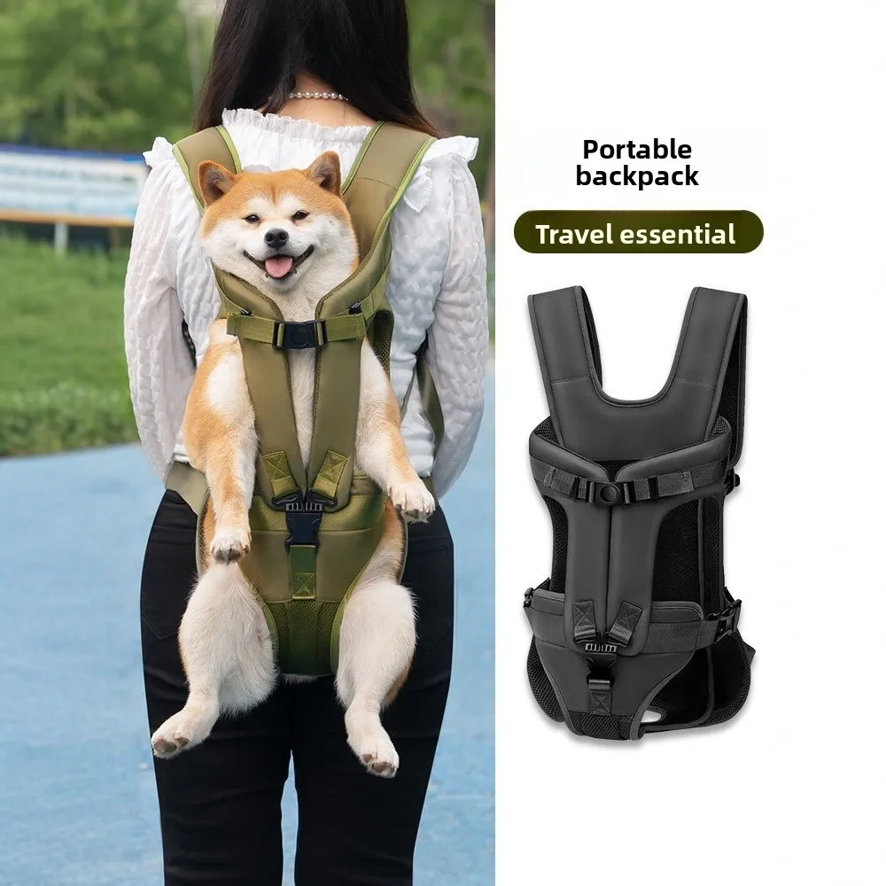 Outdoor Dog Carry Backpack, Breathable Pet Travel Carrier Backpack, Comfort Shoulder Design for Pet Daily Outing
