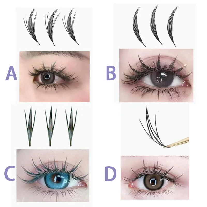 ALUVY Comic Spire Premium Mink Diyday Cluster 0.07 sztuczne rzęsy przedłużanie narzędzia do makijażu Cosplay Cluster Lashes akcesoria