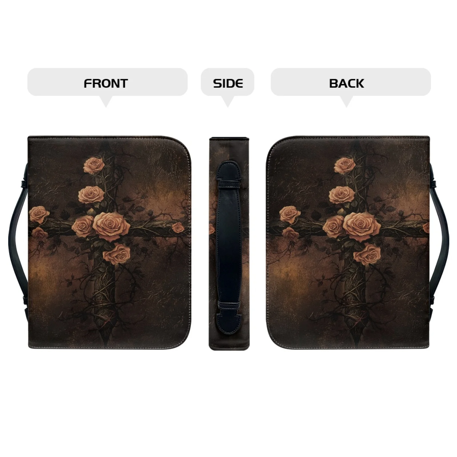XIXIRIMIDO Pu Leather Protective Bible Covers for Church Men and Women, Rose Cross 2026 New Collection
