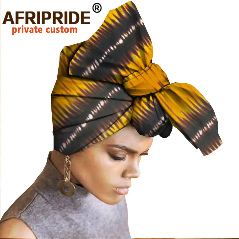 African Ankara Print Headscarf for Women AFRIPRIDE Fashion Casual Style 90cm*110cm 100% High Quality Batik Cotton A18h004