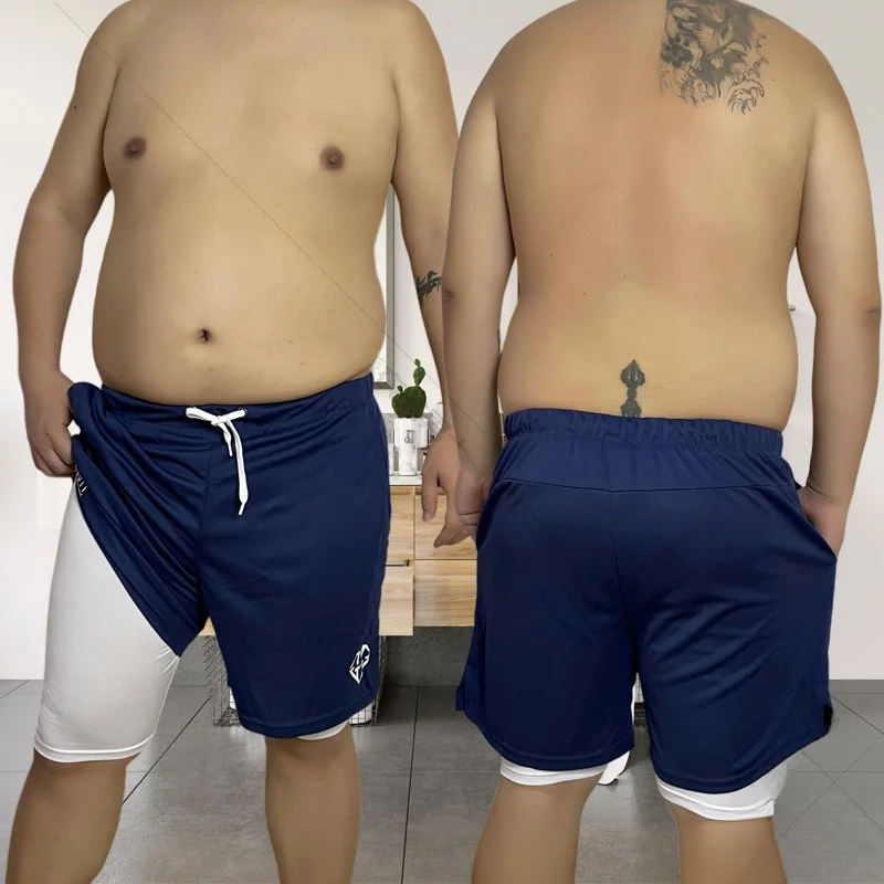 

Мужские летние спортивные штаны большого размера из двухслойного дышащего комфортного молочного шелка в американском стиле для тренировок