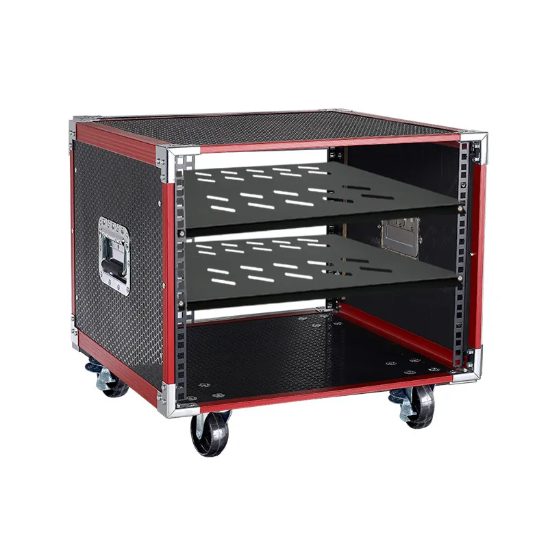 Power amplifier cabinet household 10U air case audio equipment chassis outdoor mobile audio equipment rack