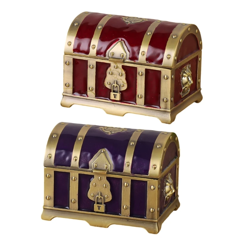 HX6F Artistic Miniature Jewelry Casket Refined Metal European Organizers