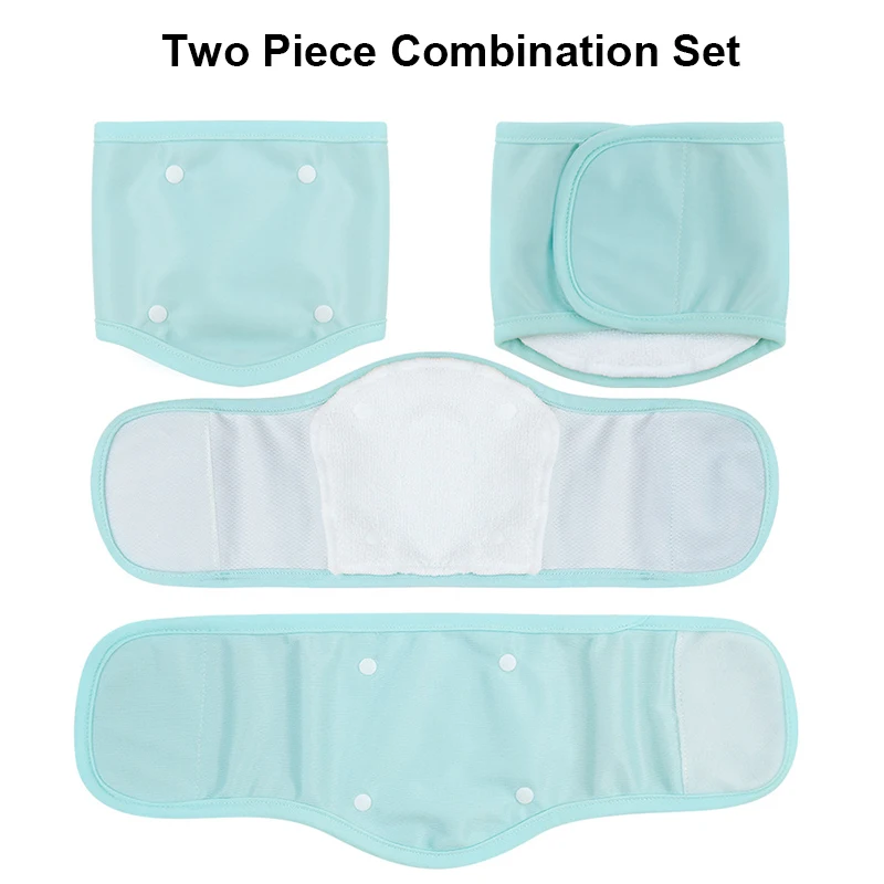2PCS Washable Male Dog Wrap with Snaps - Super Absorbent & Leak-Proof, Perfect for Puppy Potty Training & Sanitary Care