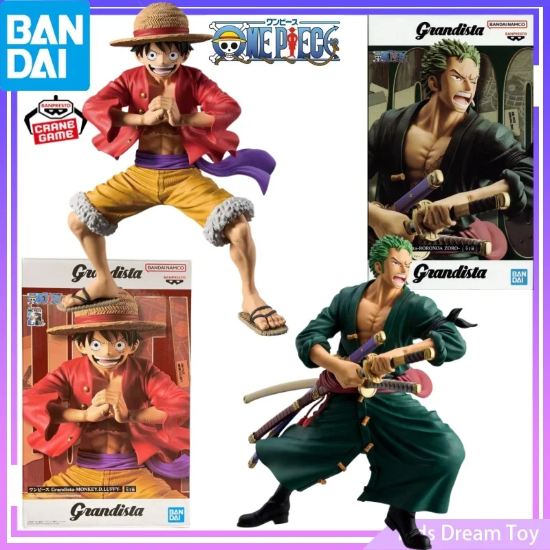 Bandai in Stock Original BANPRESTO ONEPIECE Anime Grandista -MONKEY.D.LUFFY&RORONOA ZORO- Action Figures Toys Collectible Model