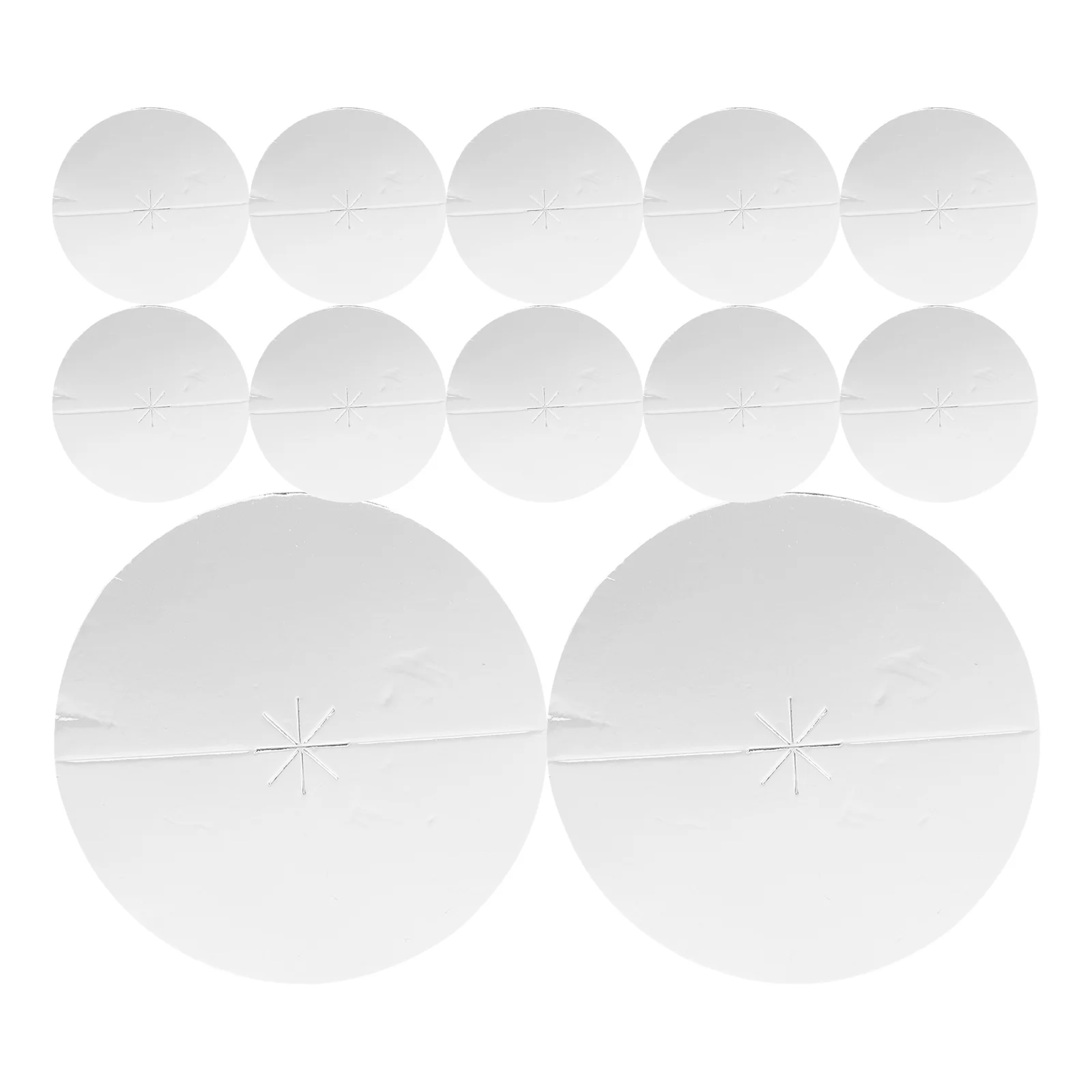 35 Pcs Tray White Lights Taper Sticks Holder Temple Drip Protective Disc Flash