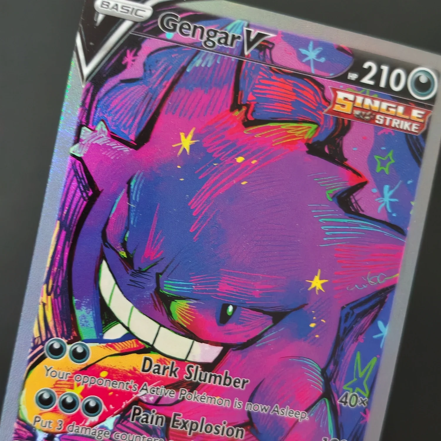 12 Stück Gengar V VMAX Mega EX DIY Holographische Folien-Textur-Karten, Perfekter Zustand Premium Anime-Sammelkarten – Detail 3