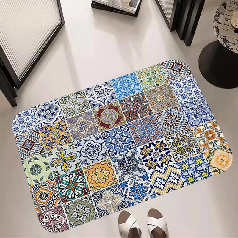 Entrance Doormat Moroccan Style Mat Kitchen Carpet Living Room Rugs Foot Carpets Bathroom Rug Floor Mats Non-slip Mat Home Decor