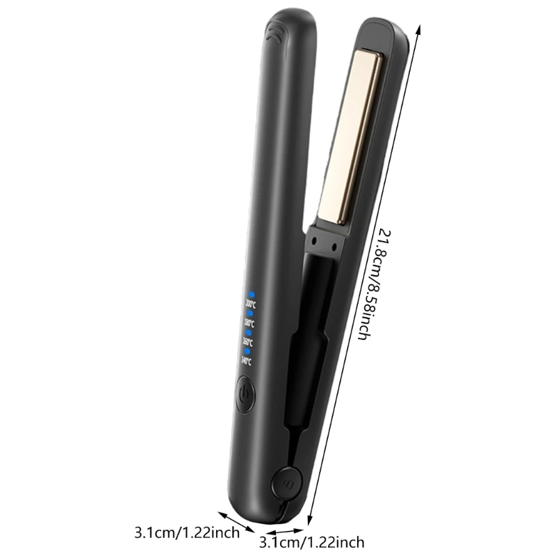 Multifuncional pequeno alisador cabelo temperatura ajustável plana ferro estilo ferramenta adequado para viagens uso da