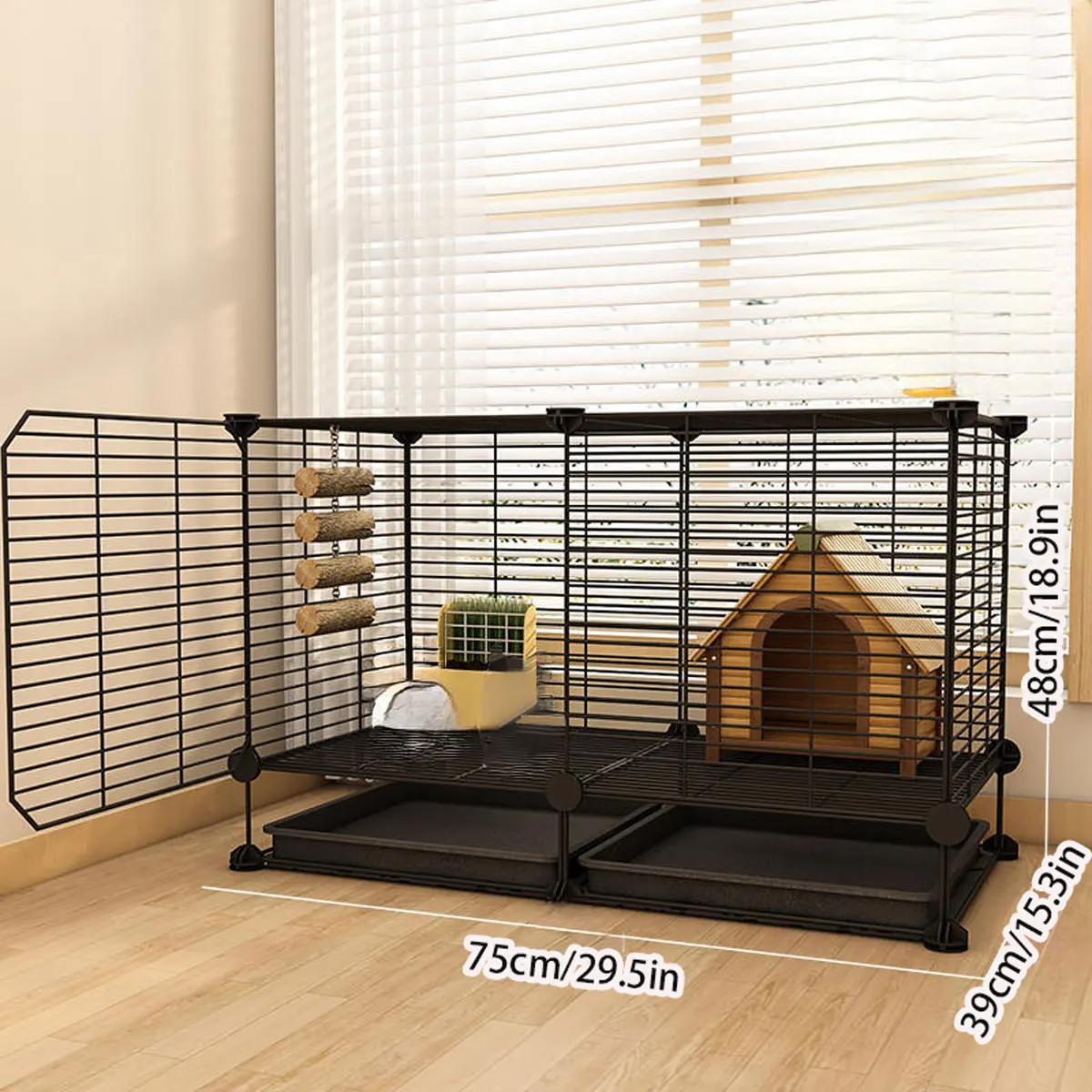 Dutch pig pet fence Home landscaping rabbit supplies cage Large large cheap house small villa pet nest