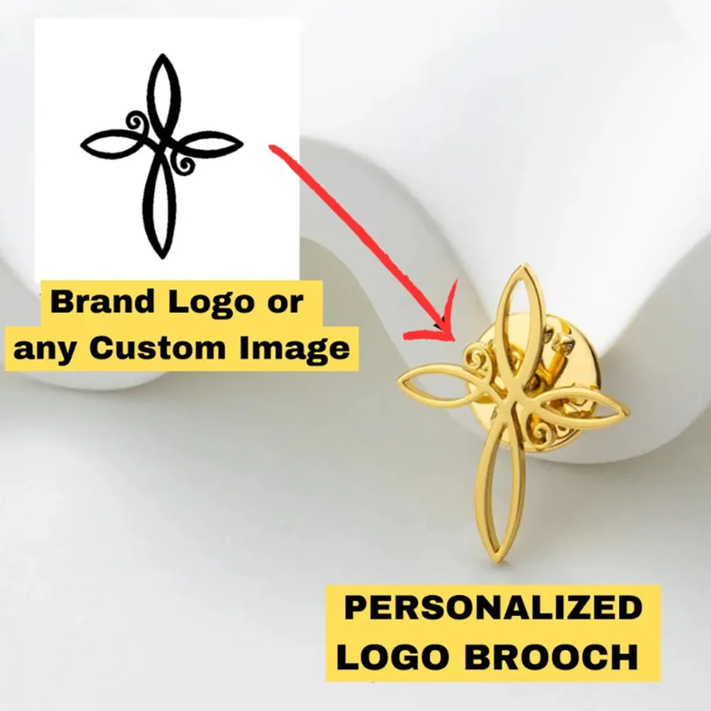 Professional Custom Badge Company Name, Various Pattern Making, Stainless Steel Brooch, Exquisite Jewelry