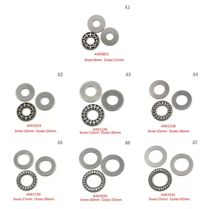 AXK0821 - AXK2542 Thrust Needle Roller Bearing With Two Washers