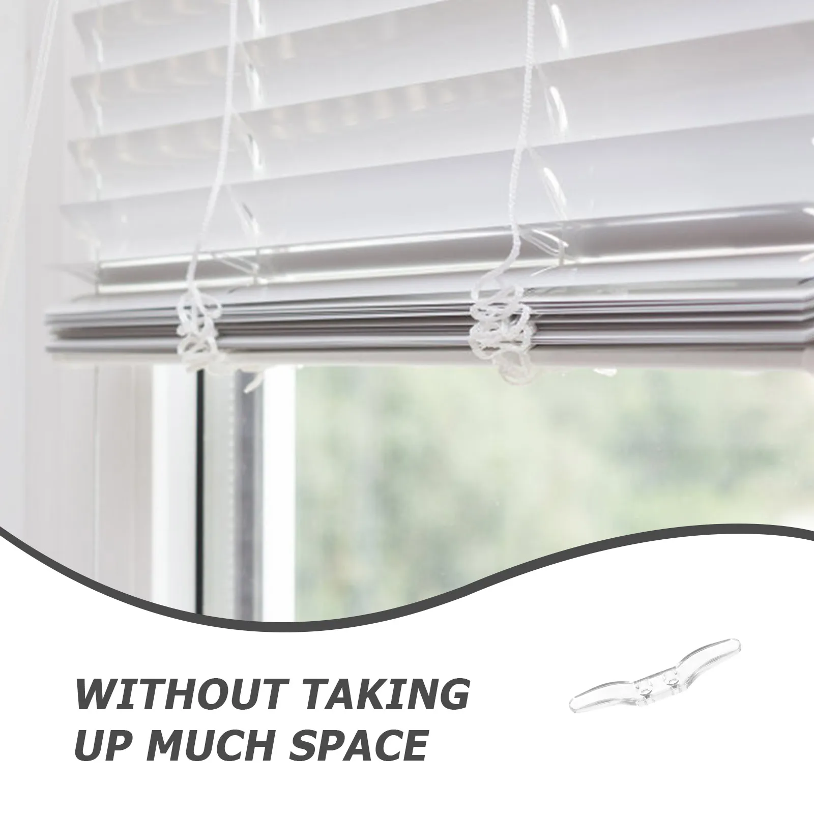 

TOGEVAL 4 Sets Curtain Cord Brackets Blind Winder Hooks Window Safety Cleats Accessories for Home Use