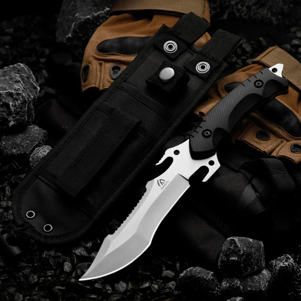 HUANGFU Wilderness Survival Knife - High Quality Fixed Blade Outdoor Knife for Hiking, Hunting, and Rescue