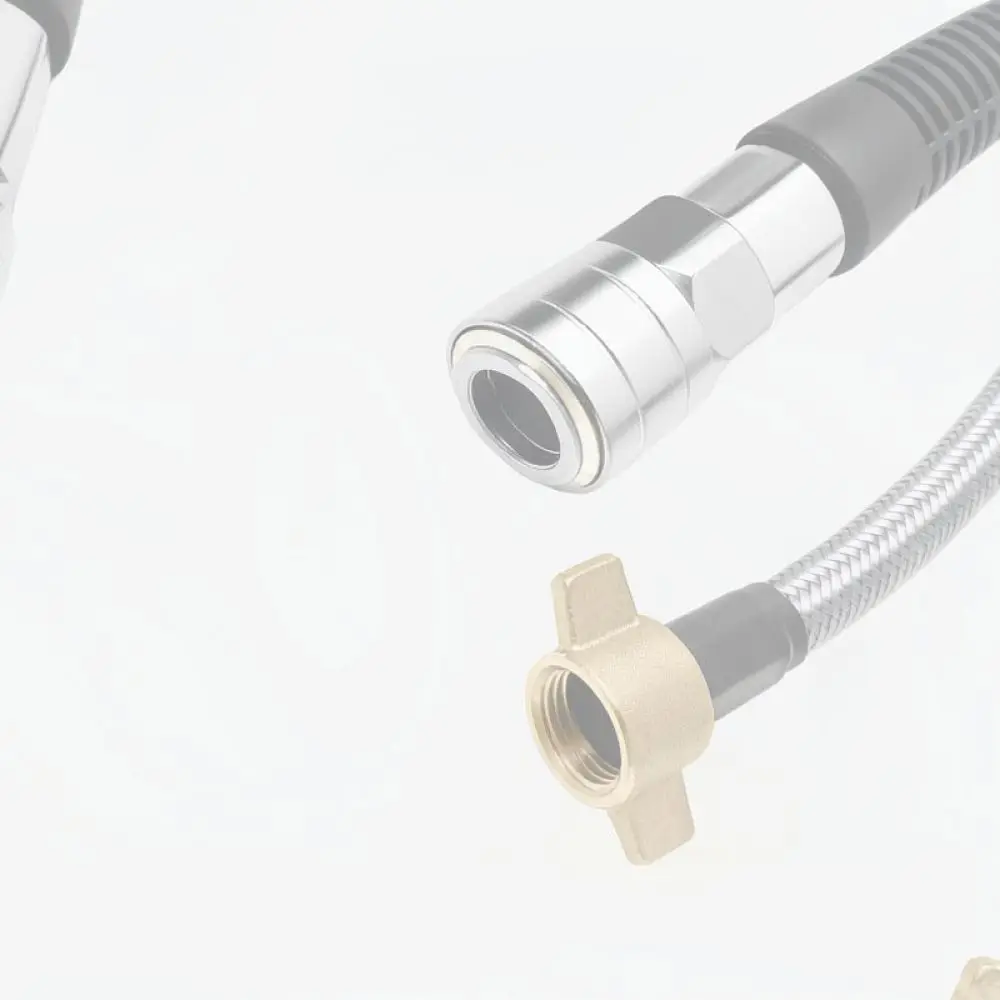 For For Wanjiu Truck Air Reservoir Refill Pipe Copper Nut Stainless Steel Braided Hose Self Locking Quick Air Coupling