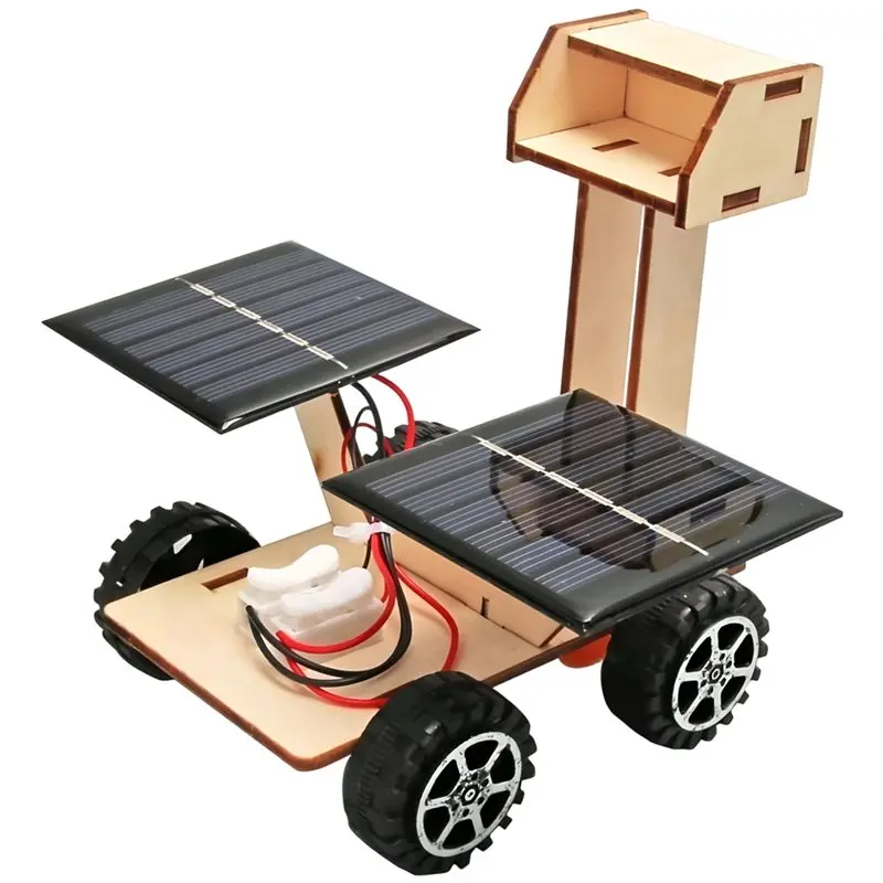 CYGJ-Children' S Solar Car Lunar Exploration Vehicle 3D Wooden Puzzle Model Hand-Assembled Diy Science For Kids Ages