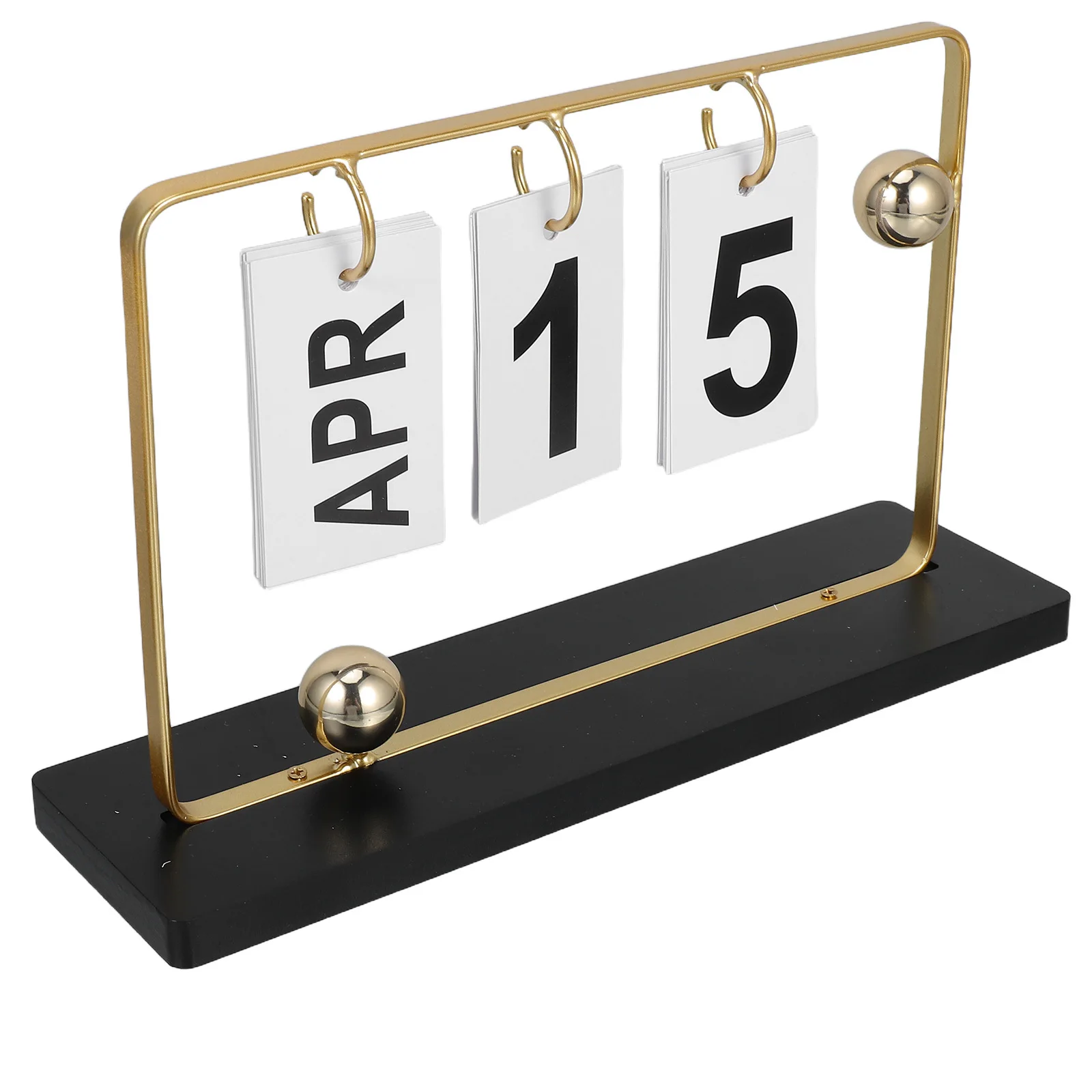 1세트 데스크탑 영구 달력 빈티지 우드 큐브 미니멀리스트 디자인 홈 오피스 주방 교사 장식 재사용 가능 연간 골든