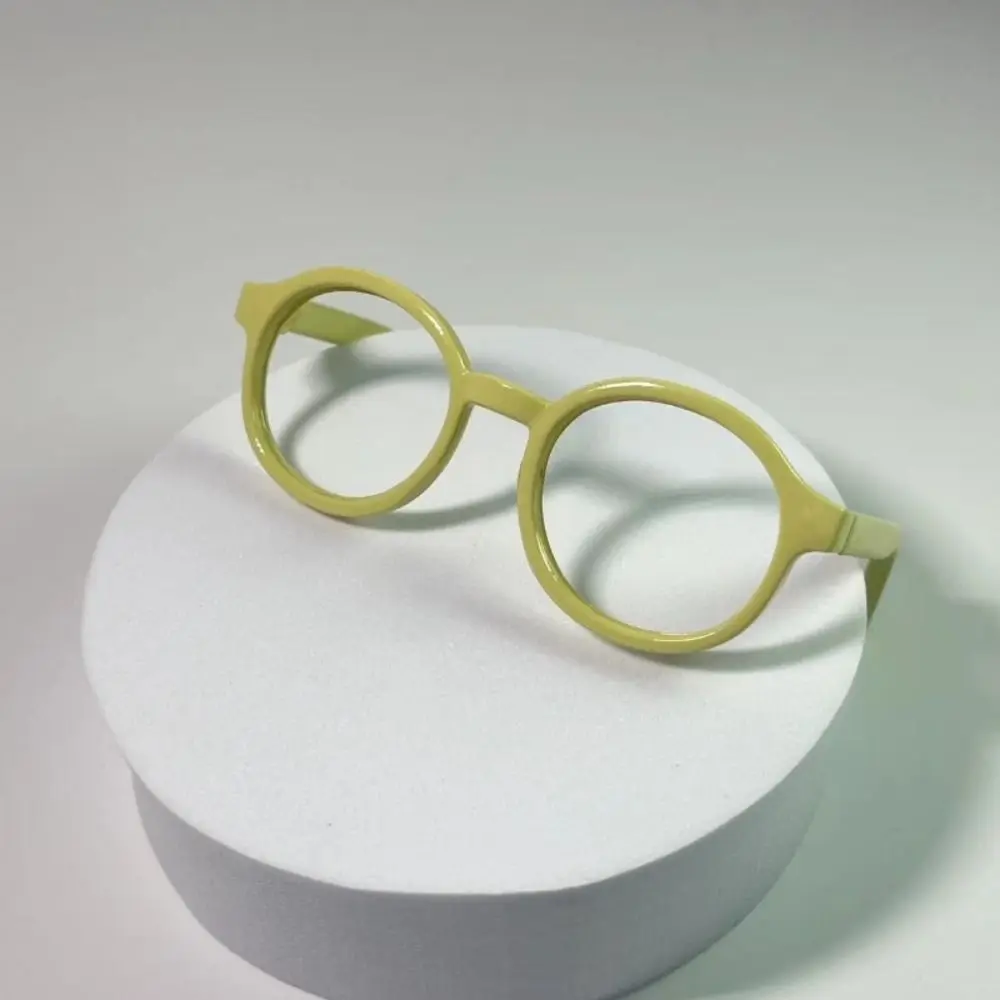

Doll Accessory Macaron Doll Glassses Plastic Transparent Round Transparent Glasses 2.5cm 6.5CM 9CM Miniature Doll Mini Glasses