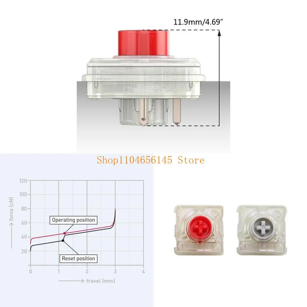 

5asd Cherry MX низкопрофильный RGB-переключатель для ПК, ноутбука, механическая игровая клавиатура, 3-контактный линейный