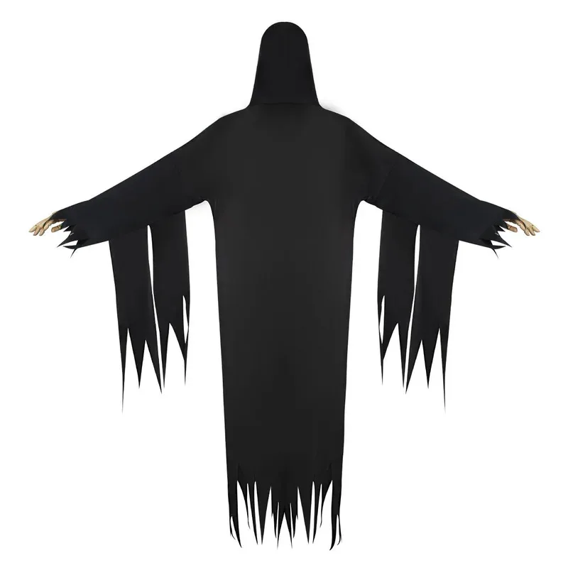 فستان تنكر للهالوين للبالغين من الرجال والنساء شيطان الصراخ أشباح الموت شيطان الملابس هوديي مع قناع