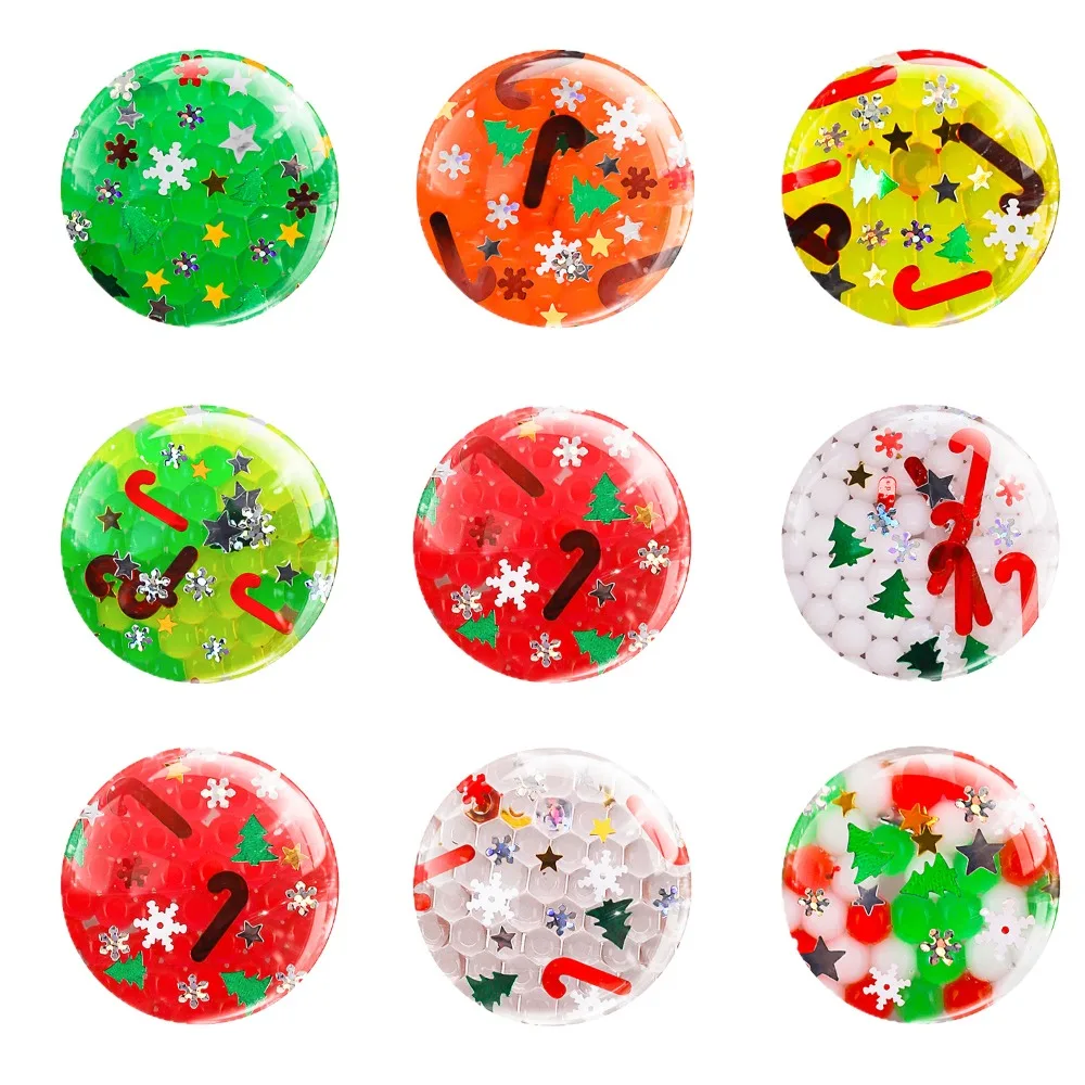 Mini boules anti-Stress de noël de 3.5cm, jouets Squishy, jouets sensoriels pour enfants et adultes, Anti-anxiété, soulagement du Stress, cadeaux de fête
