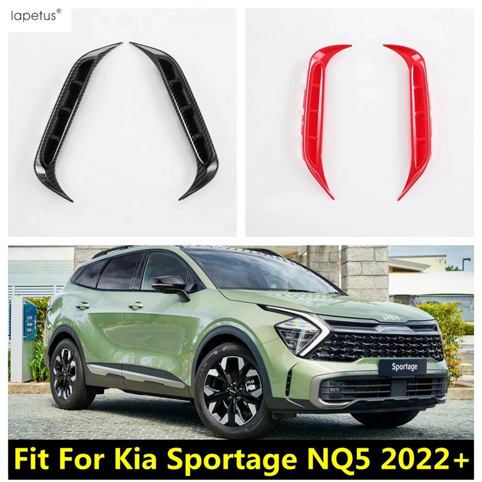 

Front Bumper Fog Lamp Light Eyebrow Eyelid Air Vent Intake Grille Strip Cover Trim Accessories For Kia Sportage NQ5 2022 - 2024