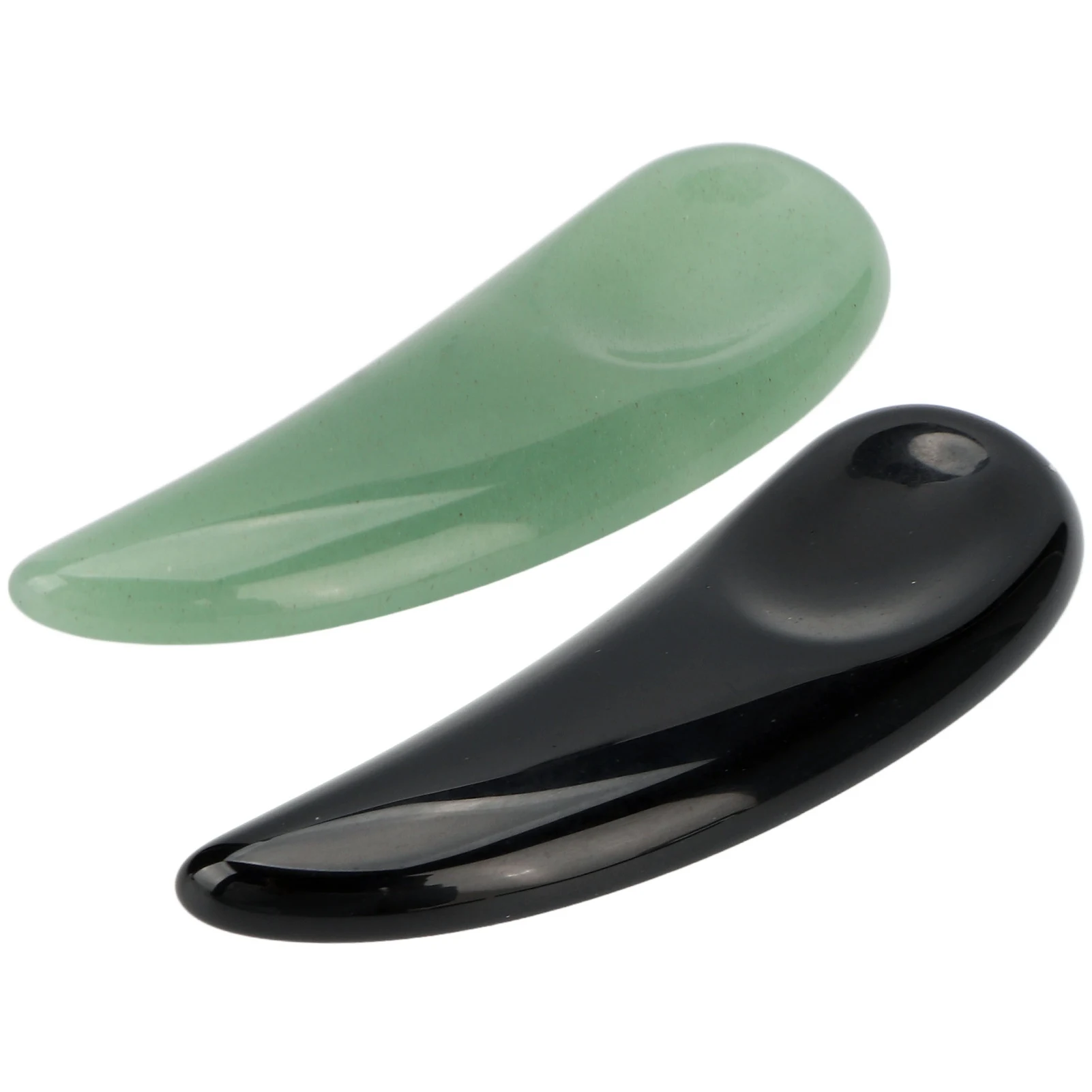 Curved Cosmetic Spatula Scoop Mini Gua Sha Jadestone Curved Makeup Eye Cream Cosmetic Spatula Mini Curved Cosmetic Spatula