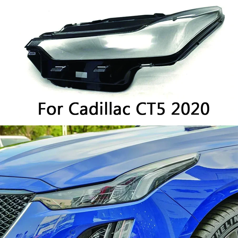 

Car Headlight Cover Auto Headlamp Caps Transparent Lampcover For Cadillac CT5 2020 Head Lamp Lens Glass Lampshade Case