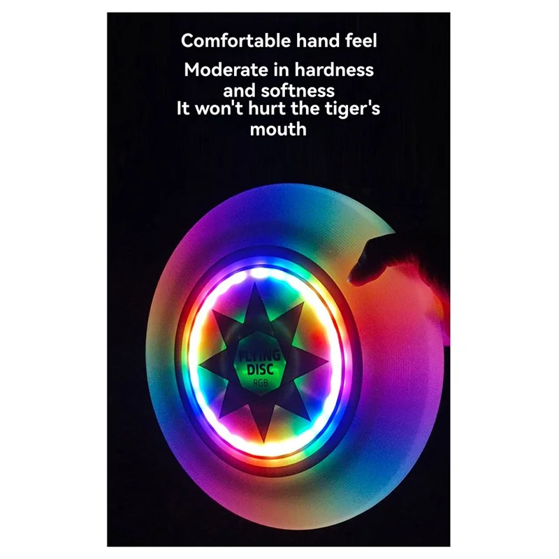 -A89Z Flying Disc Flying Disc Luminescence Outdoor Playing 175G 8 Dazzling Color Modes