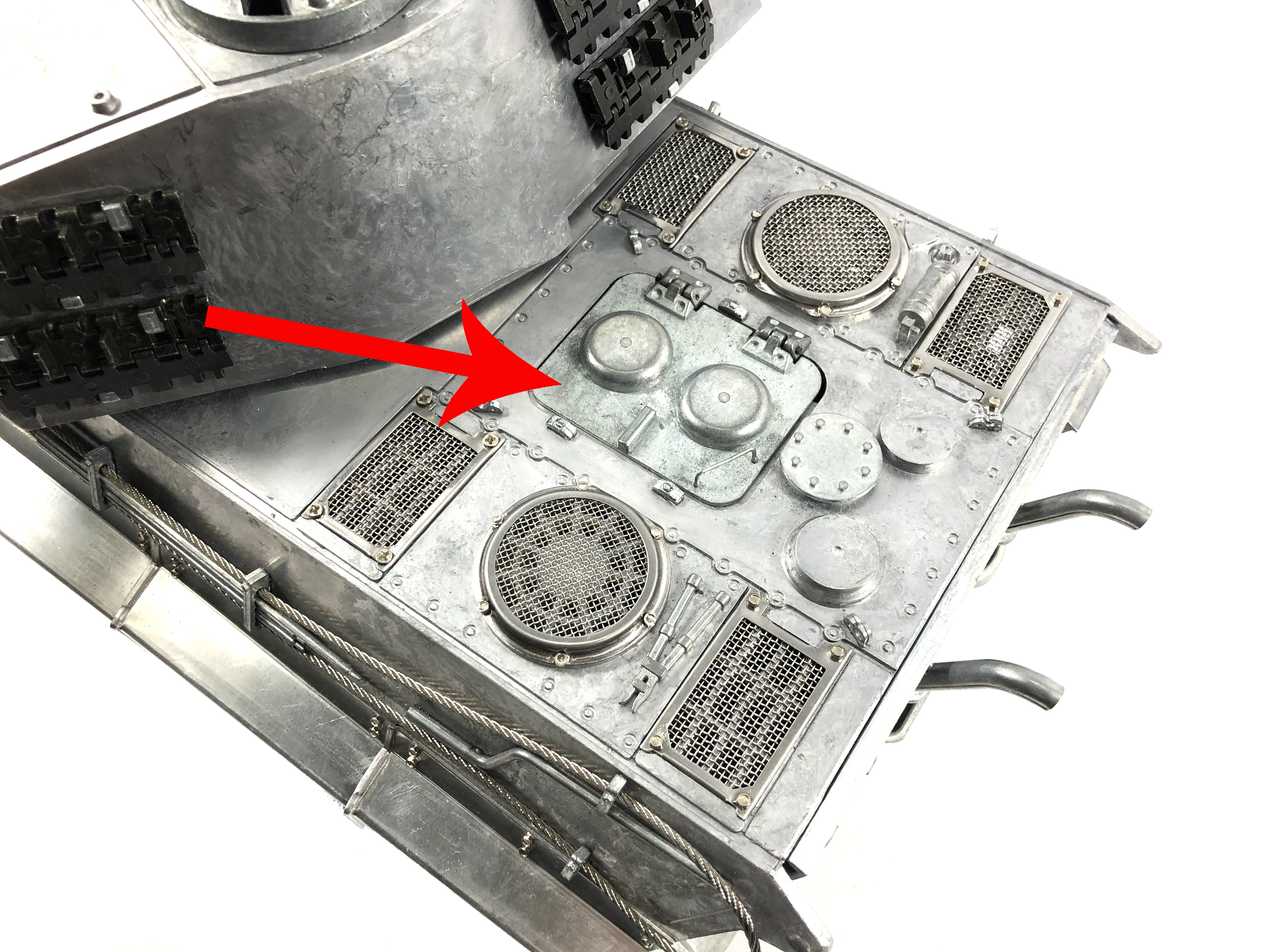 Mato MT258 Metal Engine Access Hatch for 1/16 King Tiger RC Model Tank