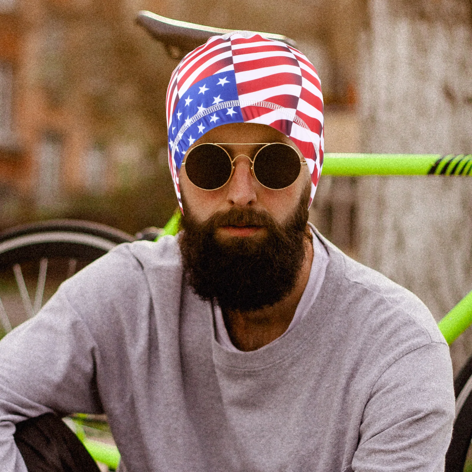 

Quick Dry Breathable Hat One Size National Flag Print For Cycling Sports Unisex Lightweight Liner