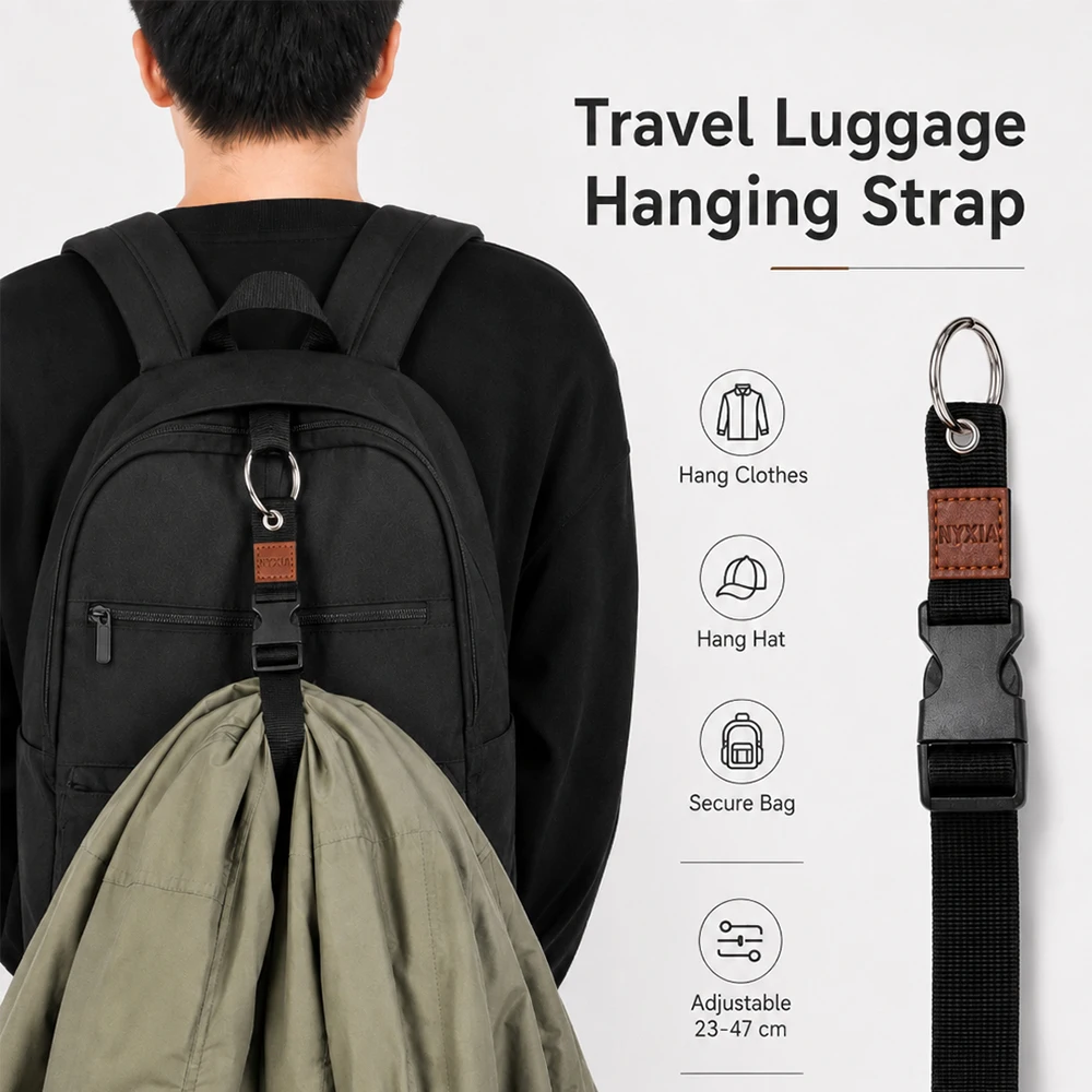 Travel Luggage Fixed Strap Backpack External Strap Portable Strap With Release Buckle Add-A-Bag Luggage Strap Belt Jacket Holder