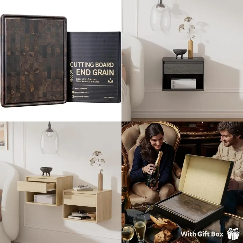 

Большая разделочная доска с зерном из орехового дерева 16x12 дюймов, клетчатый дизайн с ножками, идеально подходит для использования на кухне