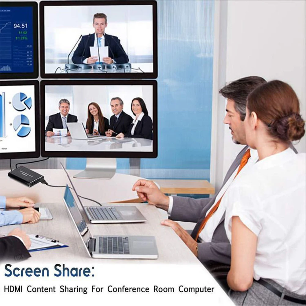 HD Screen Recorder Box USB3.0 Screen Recording Card 4K 60HZ HDMI-compatible HDMI-compatible Recorder for PS4 Game Use