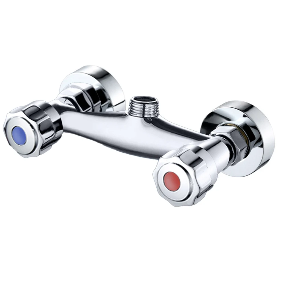 

Brass Shower Faucet with Dual Control Mixing Valve Wall Mounted Design for Easy Installation and Reliable Performance