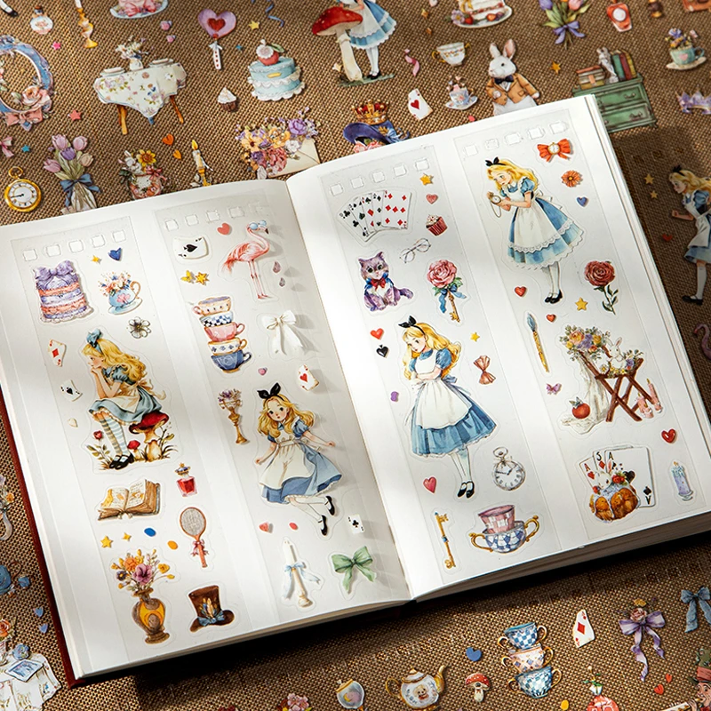 Fairytale DIY Die-Cut PET Sticker Book, Multi-element & Multi-functional Scrapbook Collage Material, Must-Have for Craft Lovers