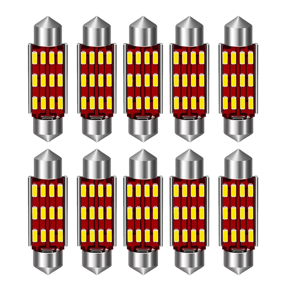 

10x C10W C5W светодиодный Canbus Festoon 31 мм 36 мм 39 мм 41 мм автомобильная лампа для внутреннего освещения, Освещение номерного знака Ice Blue 6500K, свободная погрешность