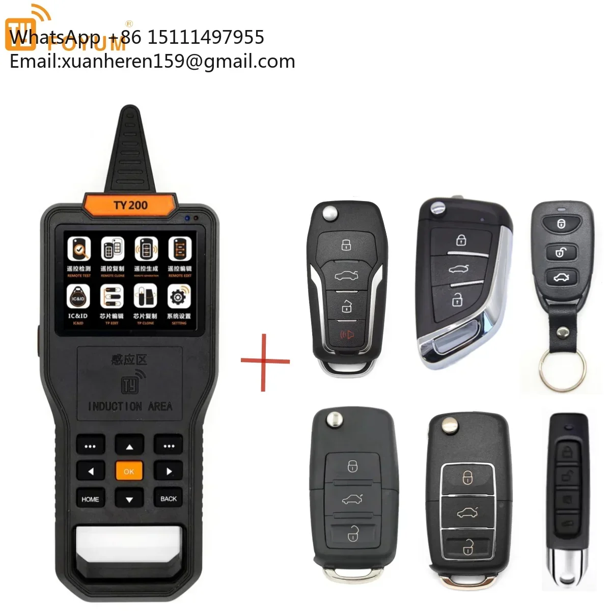 Super Key Tools TY200 Multi Function Locksmith Tool Collector Remote Maker Auto Key Programmer Machine +6 Remote Control