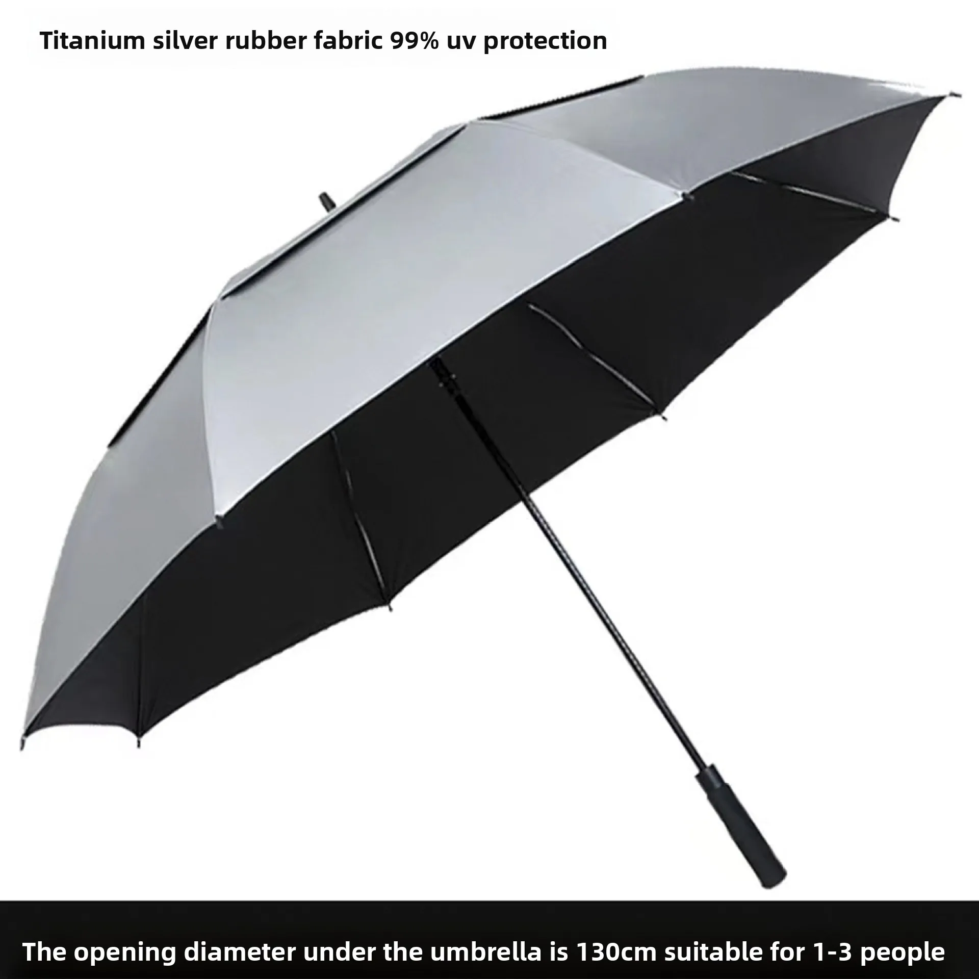 

Зонт Двухслойный 40-дюймовый зонт с длинной ручкой Мужской большой солнцезащитный козырек с прямым стержнем Автоматический