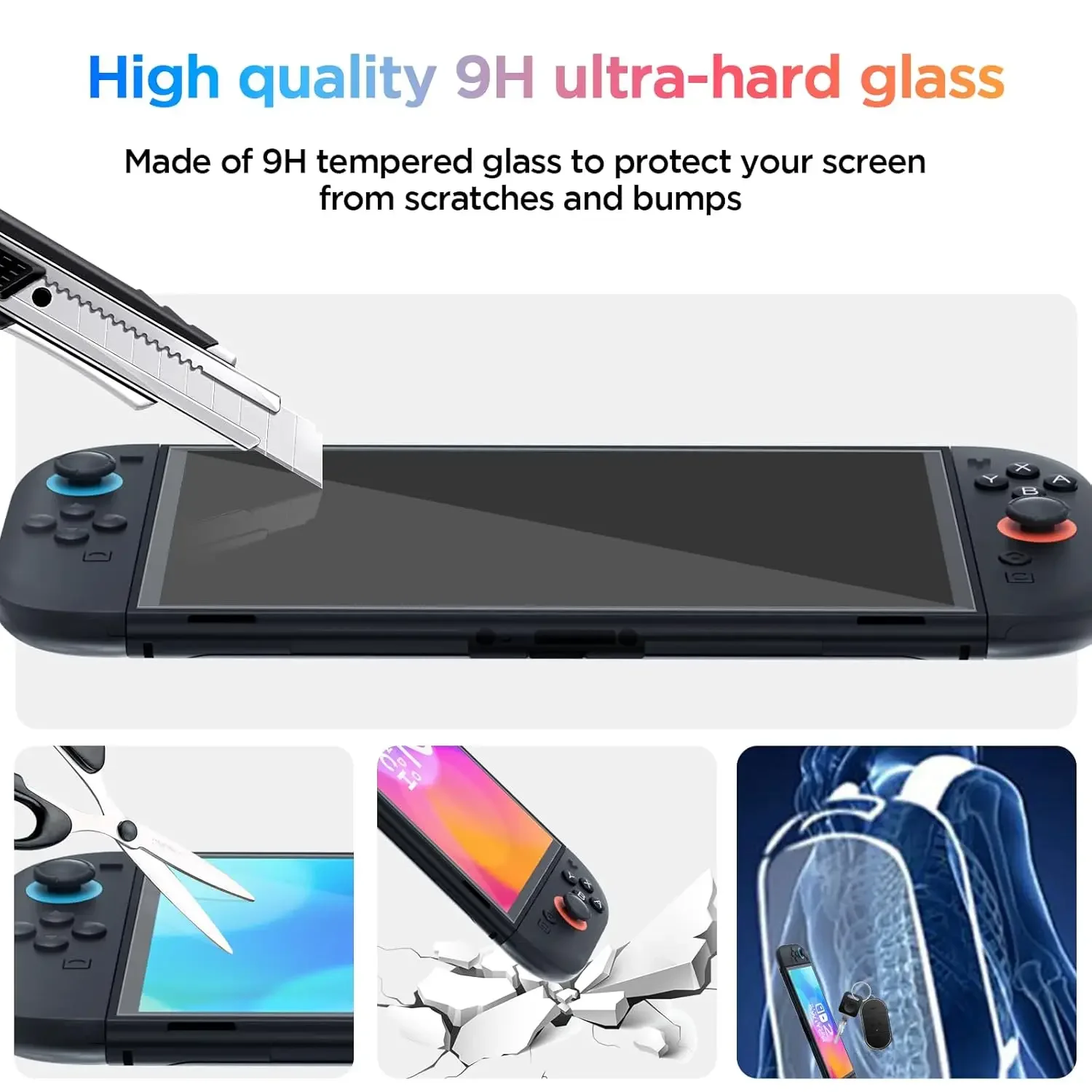 ตัวป้องกันหน้าจอสําหรับ Nintendo SWITCH 2 พร้อมกรอบการจัดตําแหน่ง,กระจกนิรภัย HD ใสสําหรับ SWITCH 2 อุปกรณ์เสริมการจัดตําแหน่งอัตโนมัติ